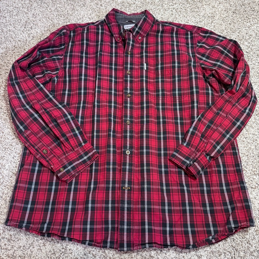 Carhartt 102202 Men's Bellevue Long Sleeve Shirt Shadow Button-up Shirt - XL